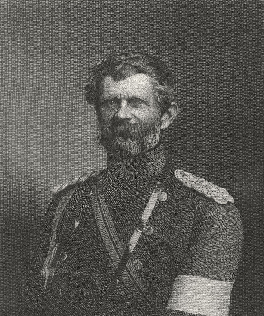 GERMANY. Manteuffel  1875 old antique vintage print picture